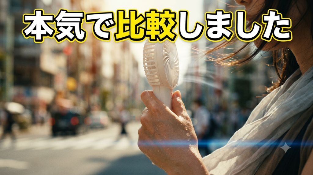 ハンディファンを7項目で比較する記事のアイキャッチ